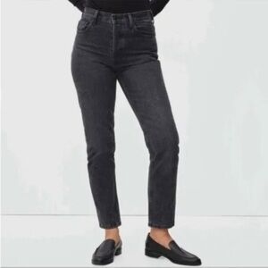 Everlane High Rise Straight Jean Black